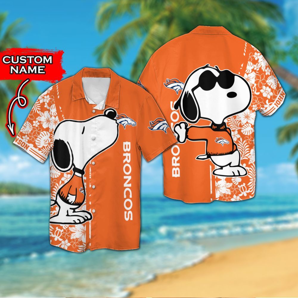 Personalized Denver Broncos & Snoopy Hawaiian Shirt Hot Trendy Summer 2024