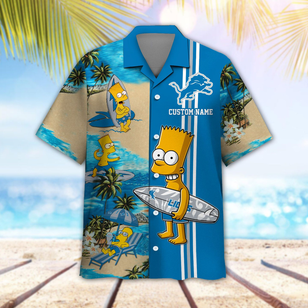 Personalized Detroit Lions & Simpsons Hawaiian Shirt Hot Trendy Summer 2024