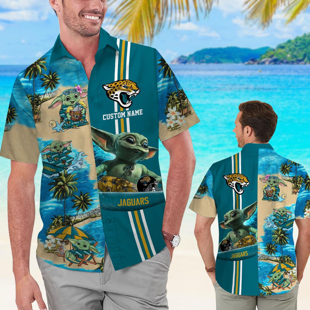 Personalized Jacksonville Jaguars & Baby Yoda Hawaiian Shirt Hot Trendy Summer 2024