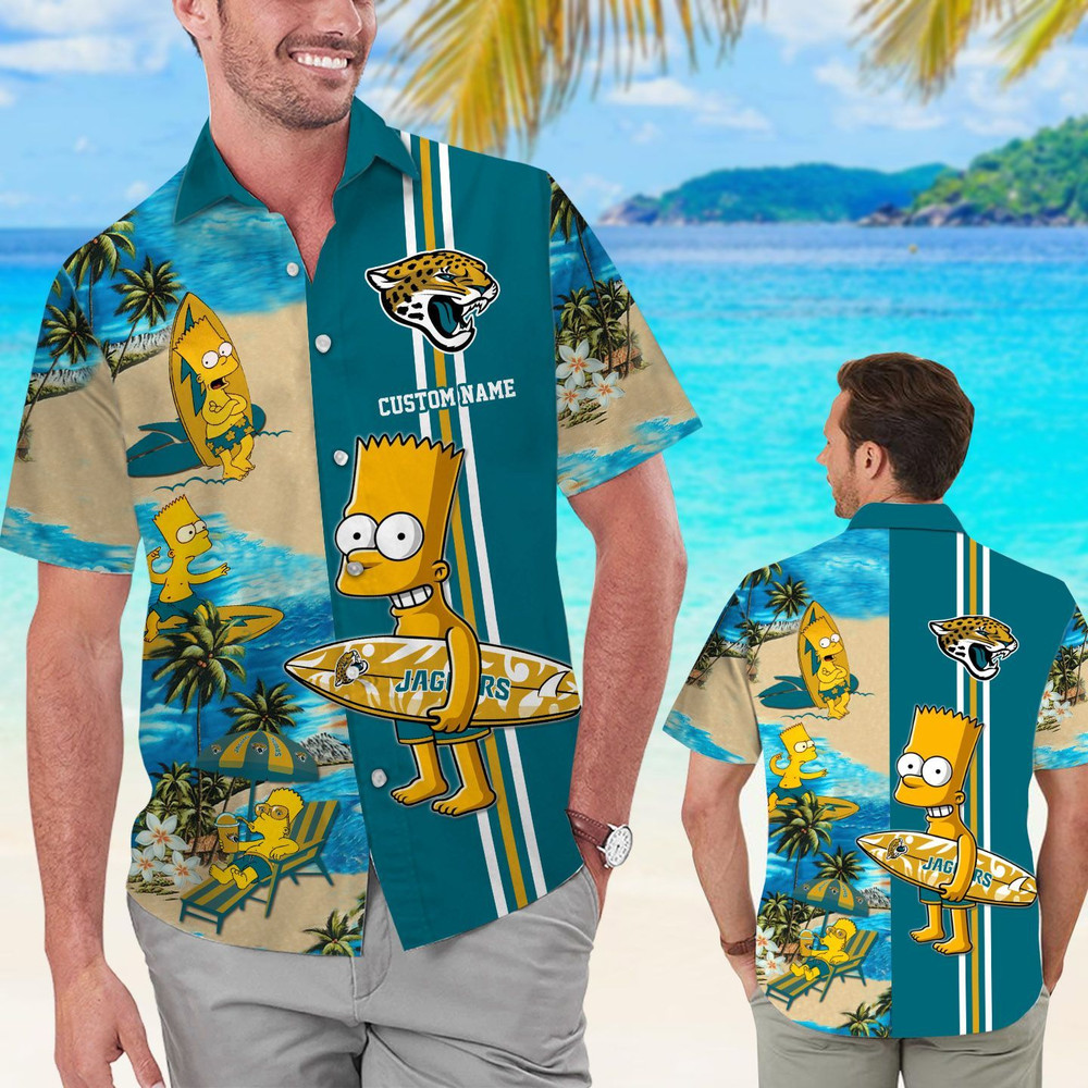 Personalized Jacksonville Jaguars & Simpsons Hawaiian Shirt Hot Trendy Summer 2024