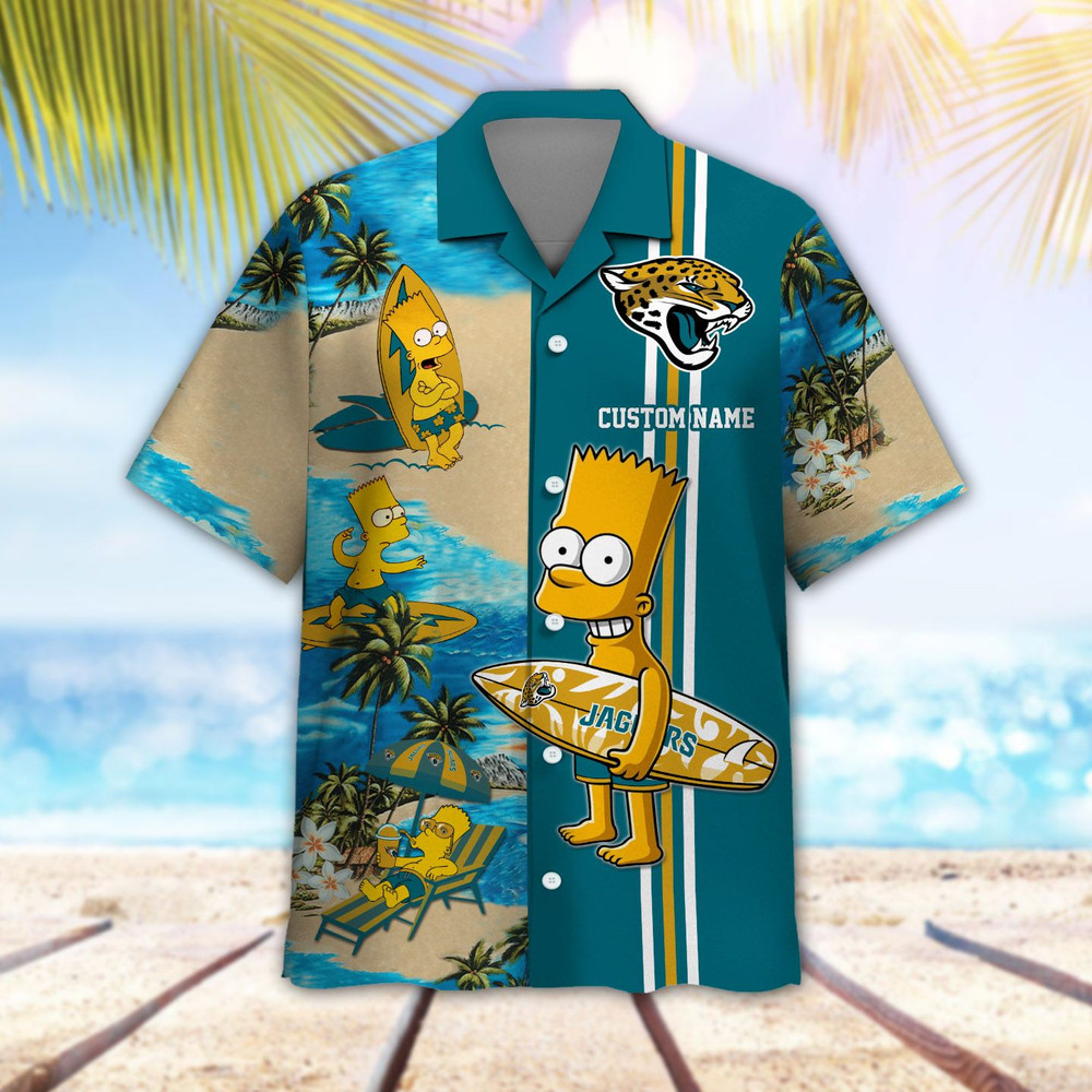 Personalized Jacksonville Jaguars & Simpsons Hawaiian Shirt Hot Trendy Summer 2024