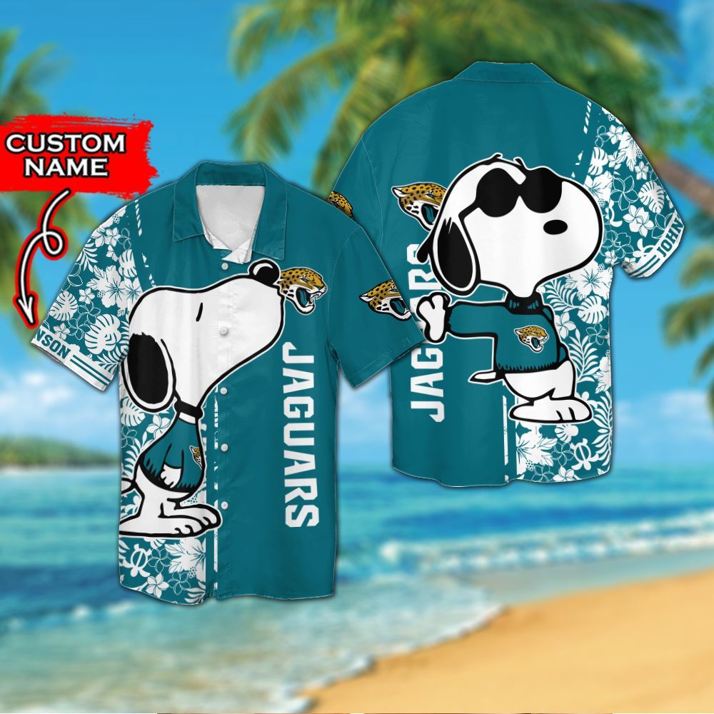 Personalized Jacksonville Jaguars & Snoopy Hawaiian Shirt Hot Trendy Summer 2024