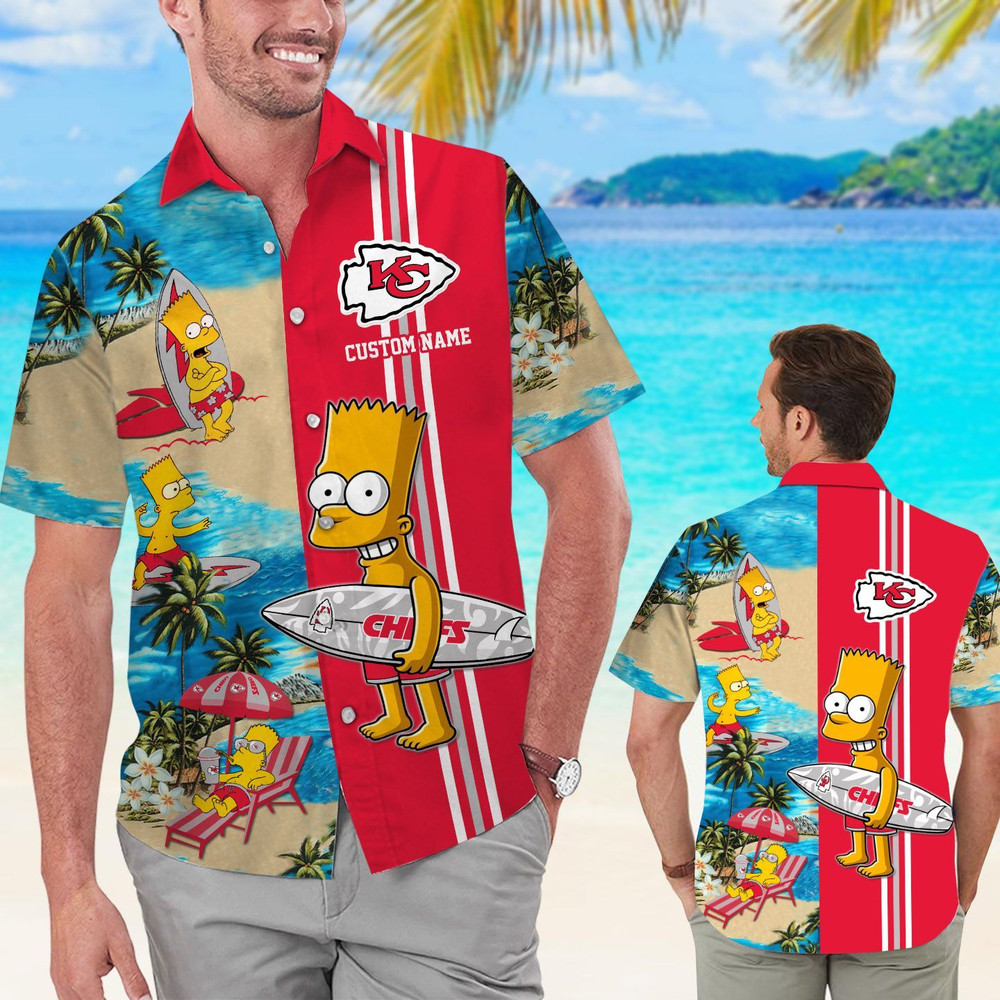 Personalized Kansas City Chiefs & Simpsons Hawaiian Shirt Hot Trendy Summer 2024