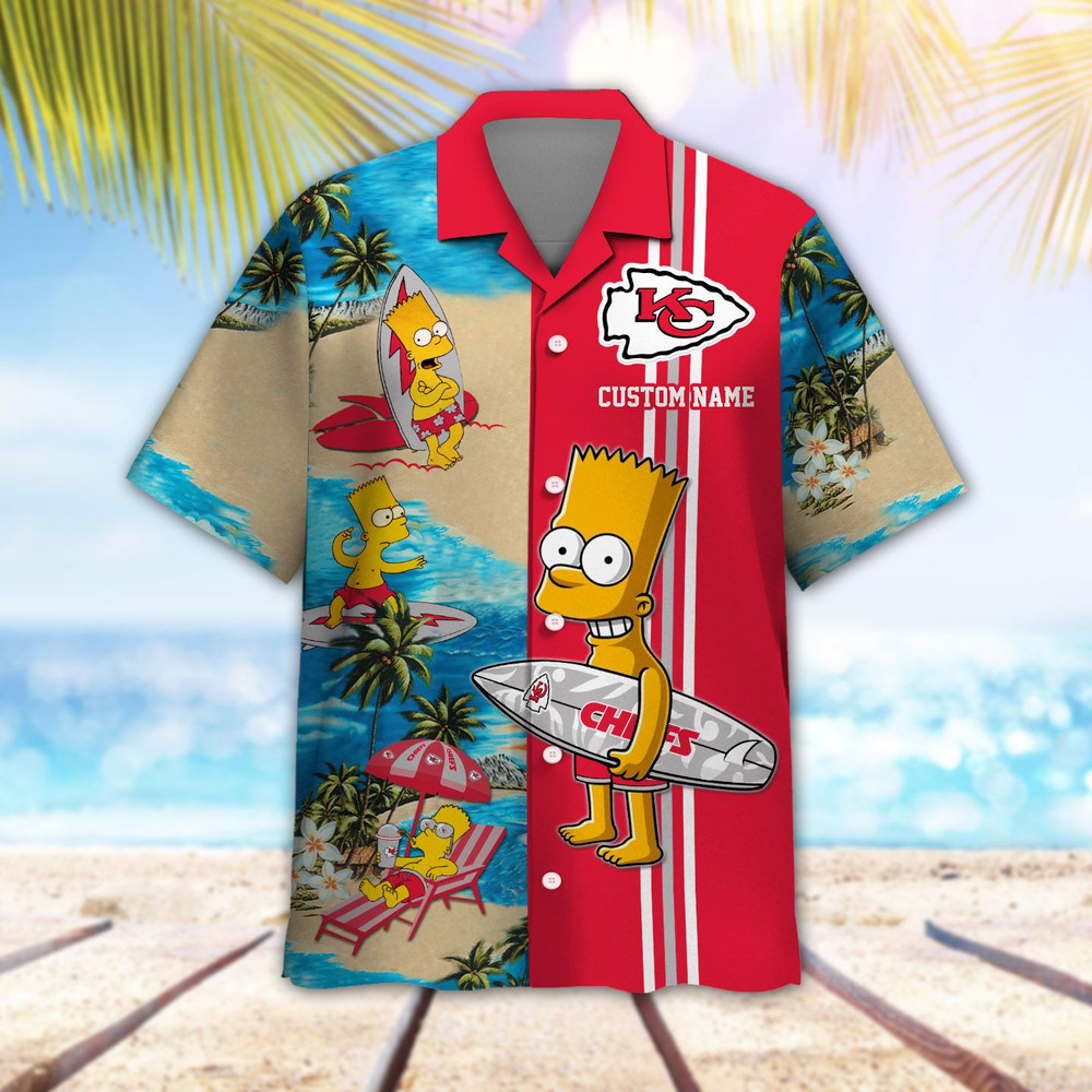 Personalized Kansas City Chiefs & Simpsons Hawaiian Shirt Hot Trendy Summer 2024