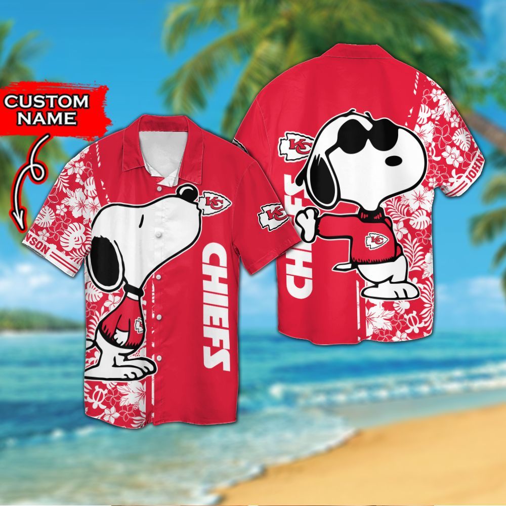 Personalized Kansas City Chiefs & Snoopy Hawaiian Shirt Hot Trendy Summer 2024