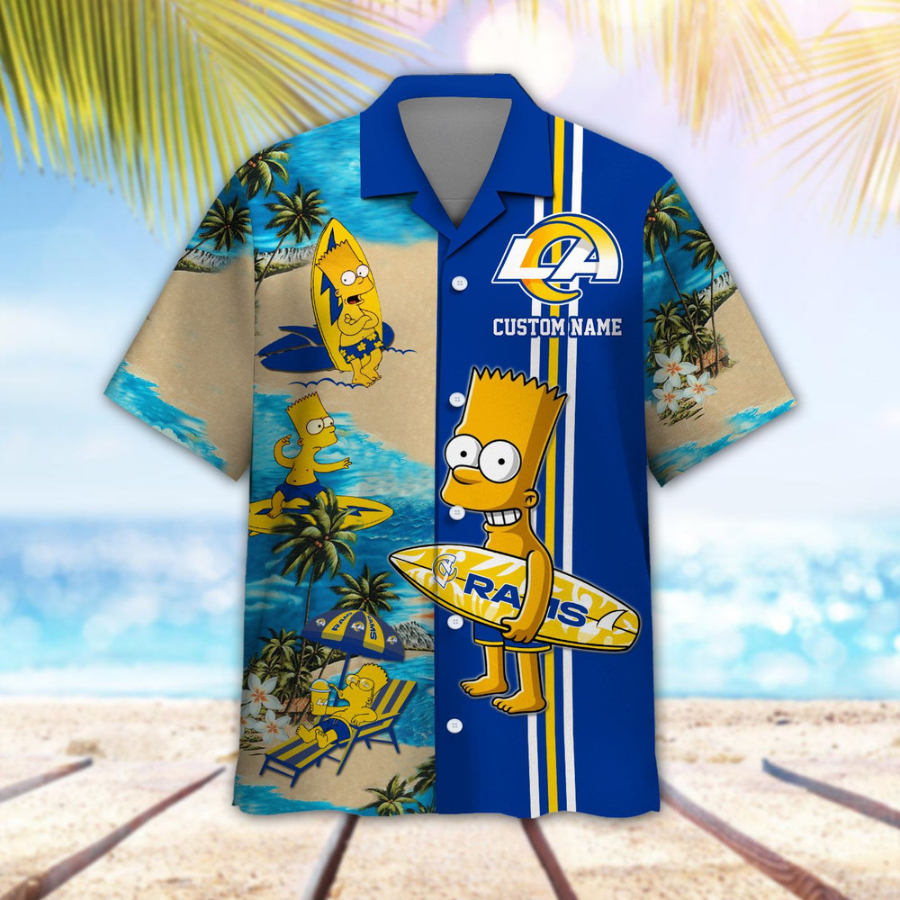 Personalized Los Angeles Rams & Simpsons Hawaiian Shirt Hot Trendy Summer 2024