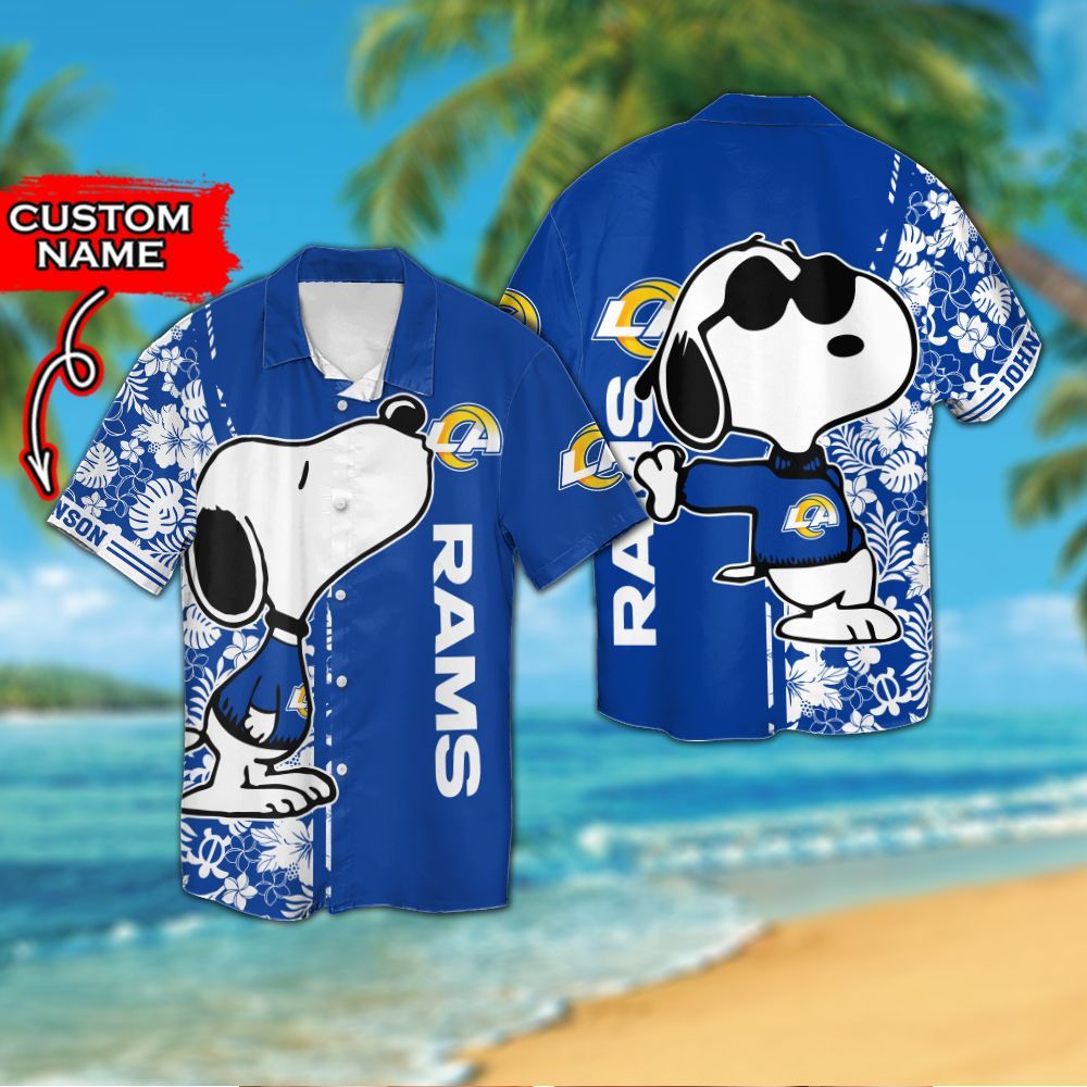 Personalized Los Angeles Rams & Snoopy Hawaiian Shirt Hot Trendy Summer 2024