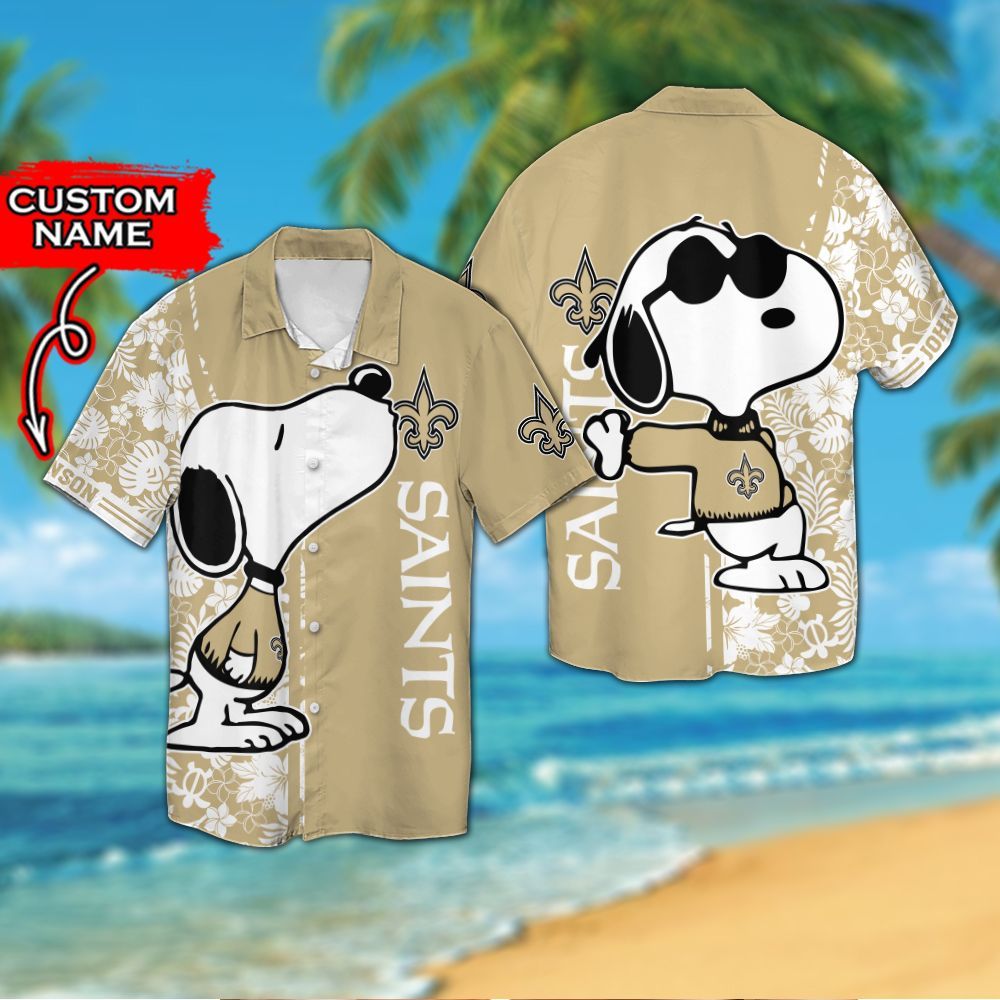 Personalized New Orleans Saints & Snoopy Hawaiian Shirt Hot Trendy Summer 2024