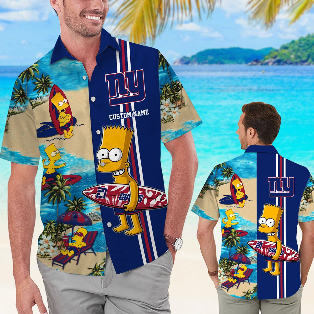 Personalized New York Giants & Simpsons Hawaiian Shirt Hot Trendy Summer 2024