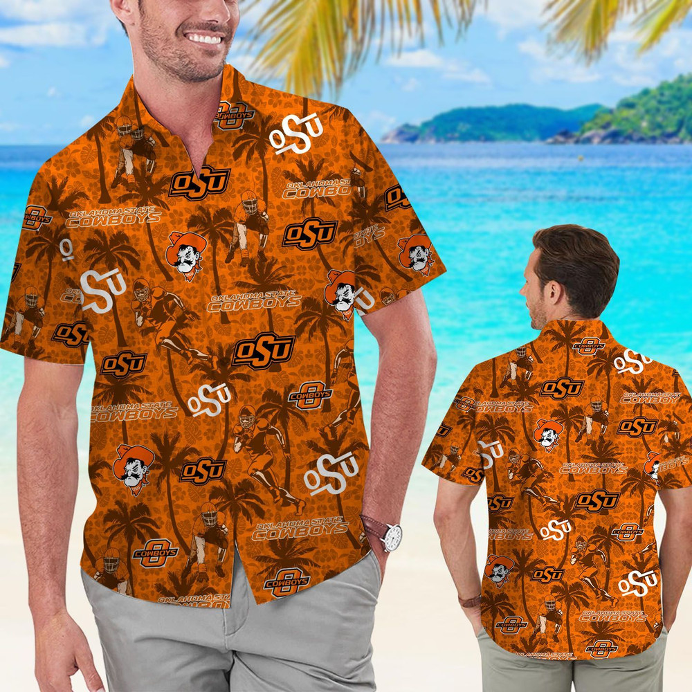 Personalized Oklahoma State Cowboys Coconut Hawaiian Shirt Hot Trendy Summer 2024