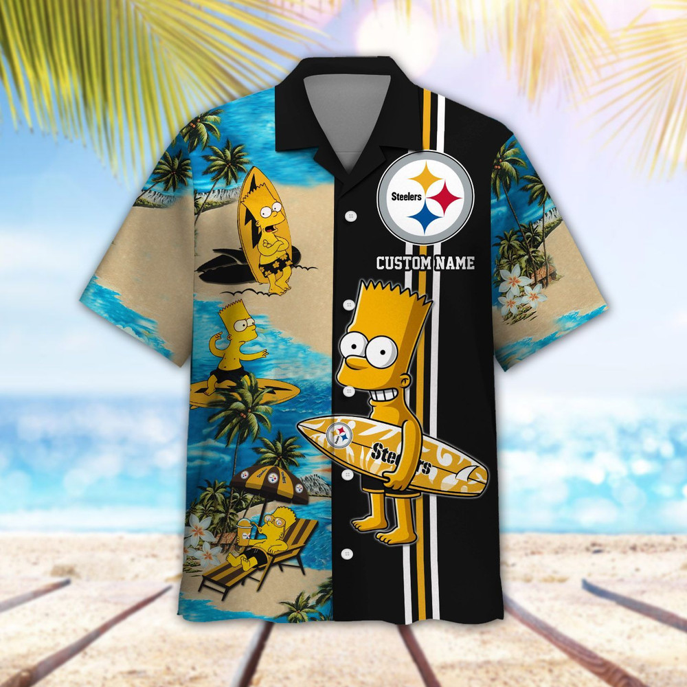 Personalized Pittsburgh Steelers & Simpsons Hawaiian Shirt Hot Trendy Summer 2024