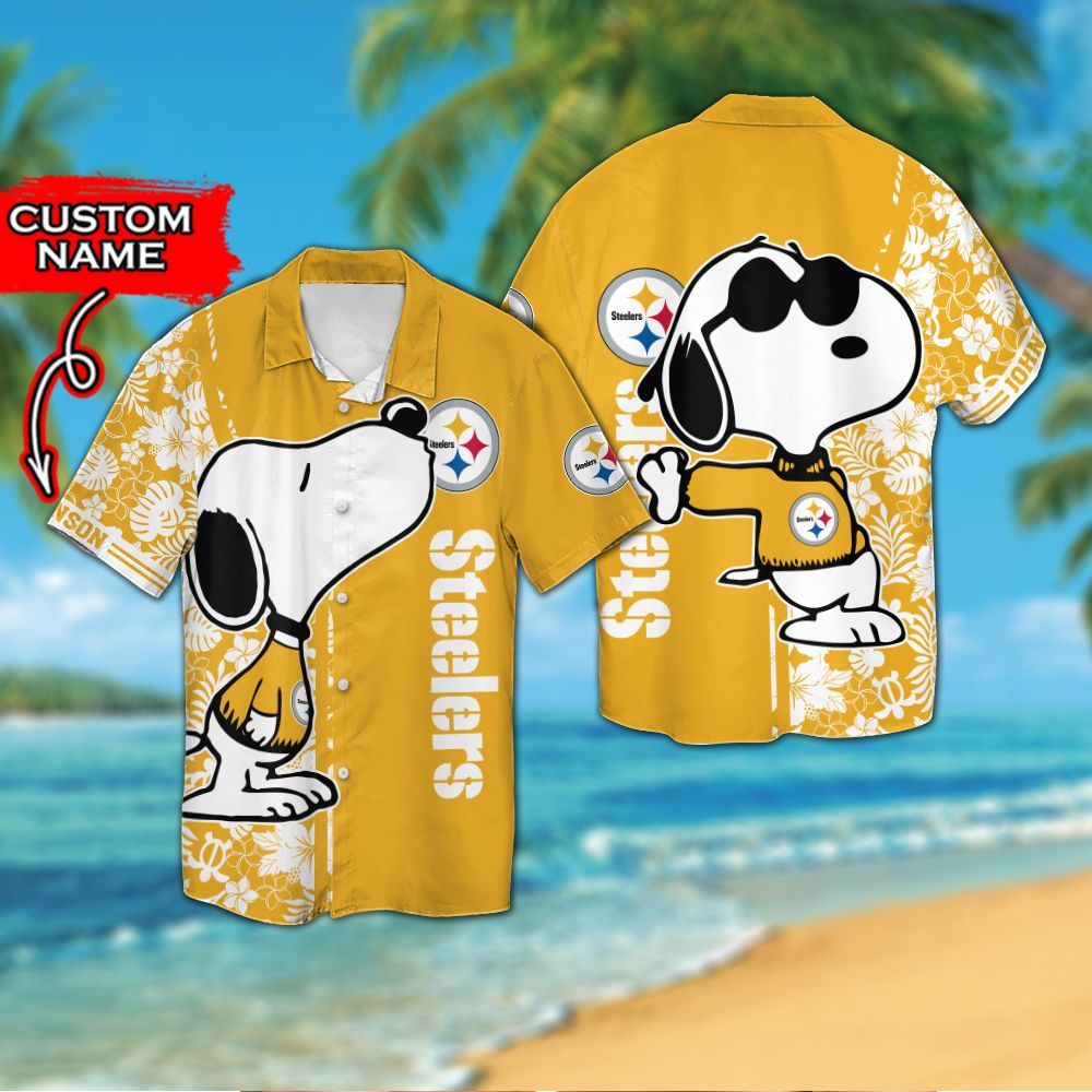 Personalized Pittsburgh Steelers & Snoopy Hawaiian Shirt Hot Trendy Summer 2024