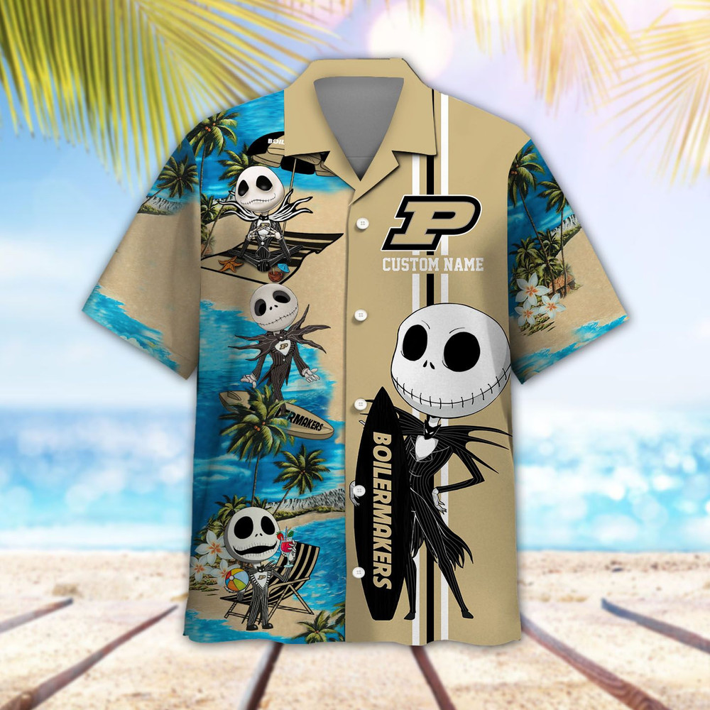 Personalized Purdue Boilermakers & Jack Skellington Hawaiian Shirt Hot Trendy Summer 2024