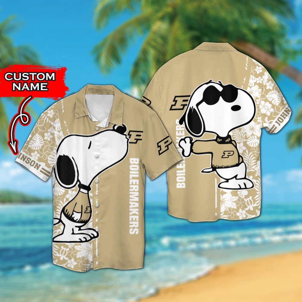 Personalized Purdue Boilermakers & Snoopy Hawaiian Shirt Hot Trendy Summer 2024