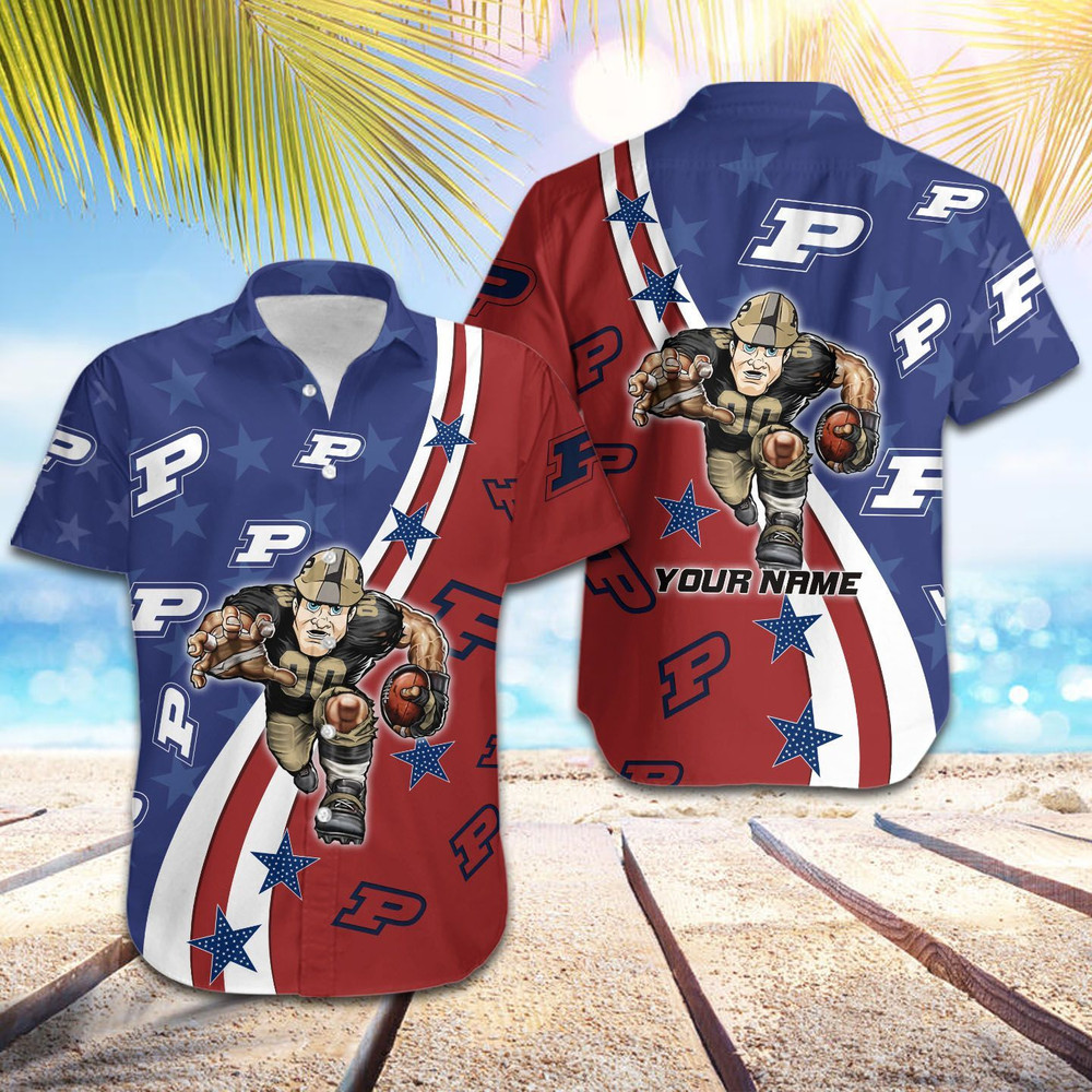 Personalized Purdue Boilermakers American Flag Hawaiian Shirt Hot Trendy Summer 2024