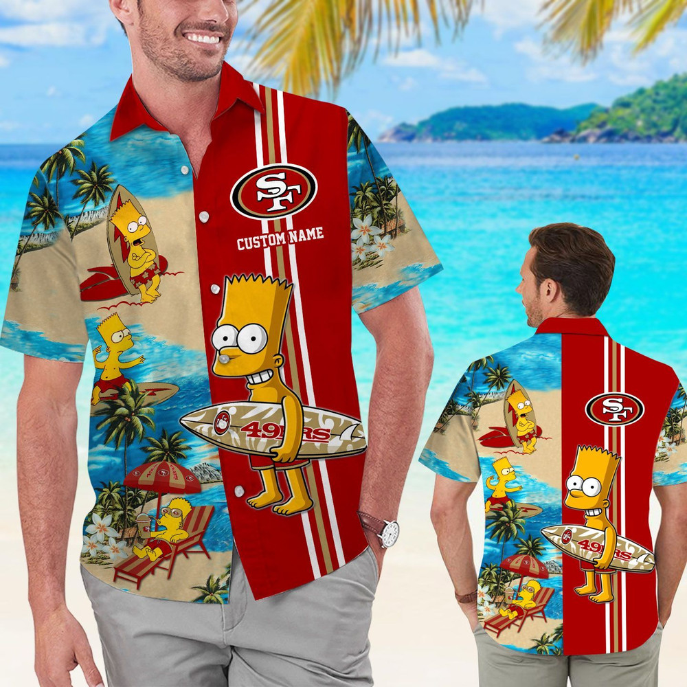 Personalized San Francisco 49ers & Simpsons Hawaiian Shirt Hot Trendy Summer 2024