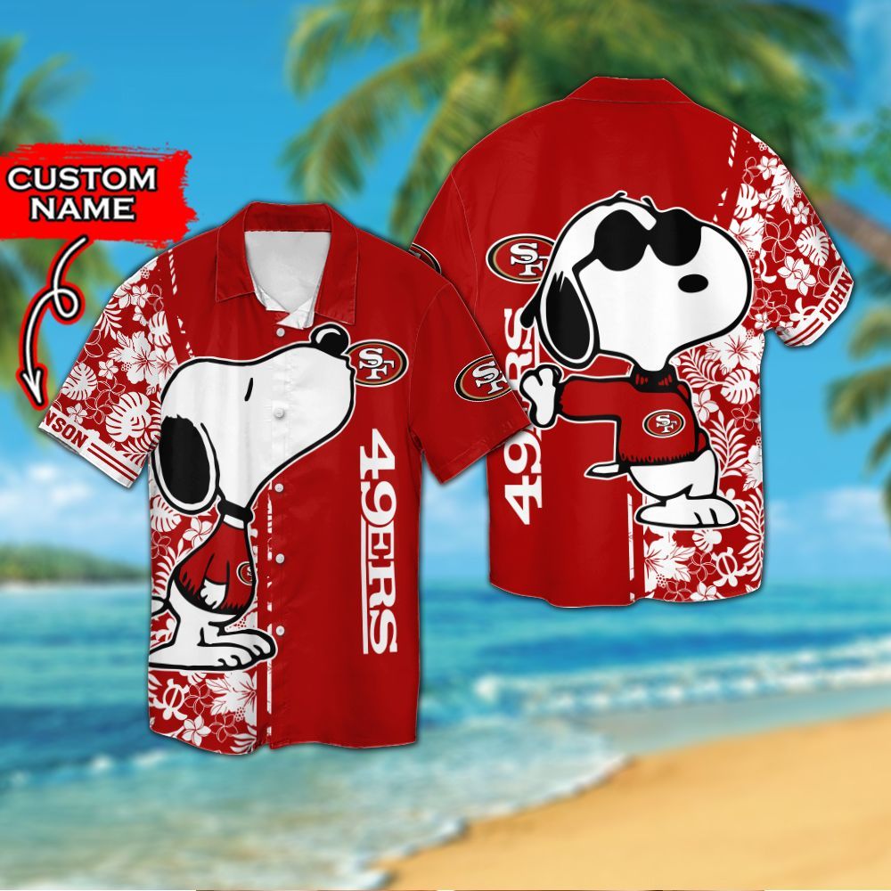 Personalized San Francisco 49ers & Snoopy Hawaiian Shirt Hot Trendy Summer 2024