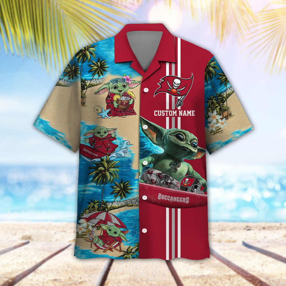 Personalized Tampa Bay Buccaneers & Baby Yoda Hawaiian Shirt Hot Trendy Summer 2024