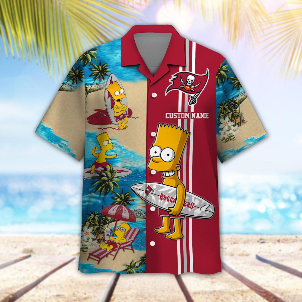 Personalized Tampa Bay Buccaneers & Simpsons Hawaiian Shirt Hot Trendy Summer 2024