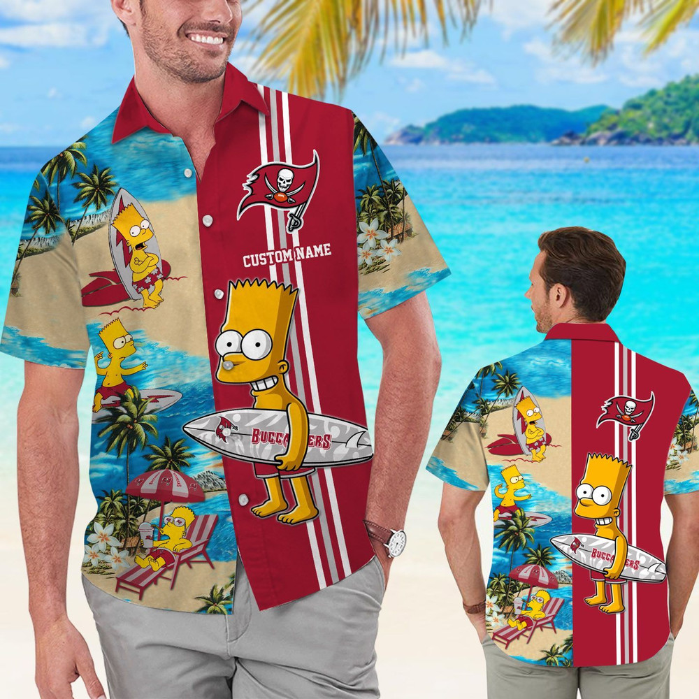 Personalized Tampa Bay Buccaneers & Simpsons Hawaiian Shirt Hot Trendy Summer 2024