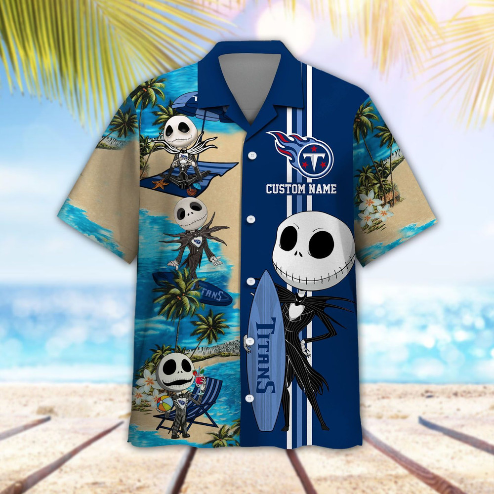 Personalized Tennessee Titans & Jack Skellington Hawaiian Shirt Hot Trendy Summer 2024