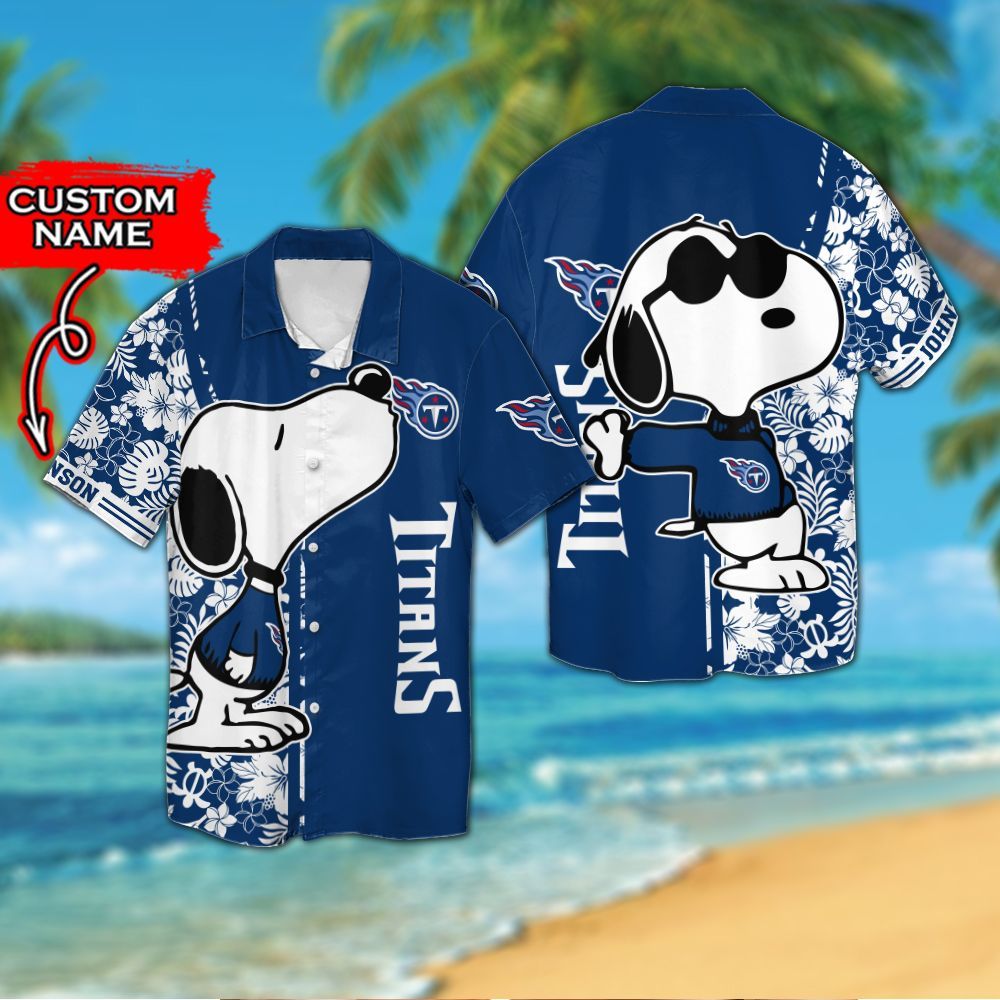 Personalized Tennessee Titans & Snoopy Hawaiian Shirt Hot Trendy Summer 2024