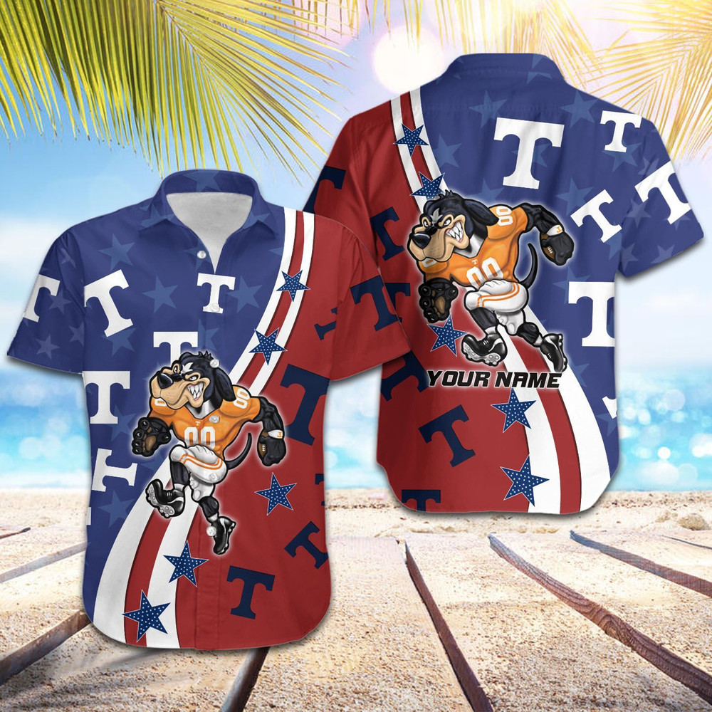 Personalized Tennessee Volunteers American Flag Hawaiian Shirt Hot Trendy Summer 2024