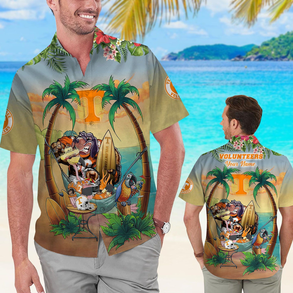 Personalized Tennessee Volunteers Flamingo Parrot Hawaiian Shirt Hot Trendy Summer 2024