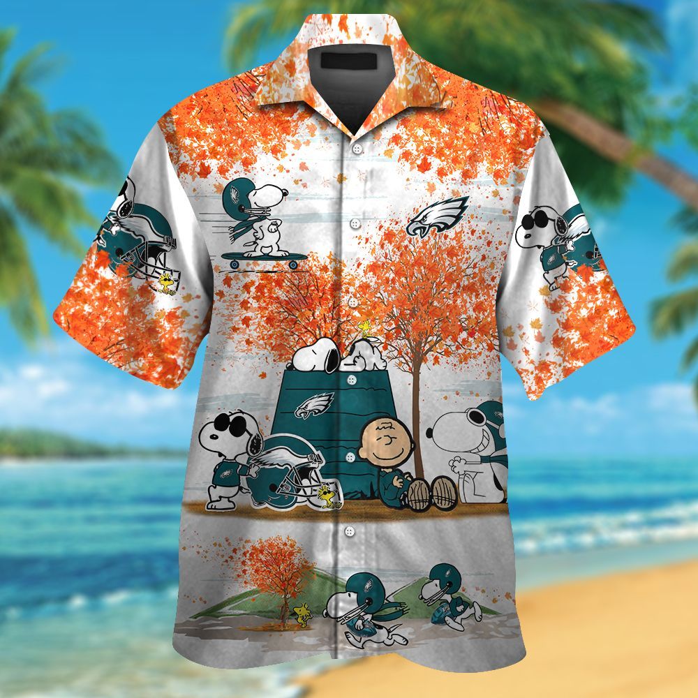 Philadelphia Eagles & Snoopy Hawaiian Shirt Hot Trendy Summer 2024