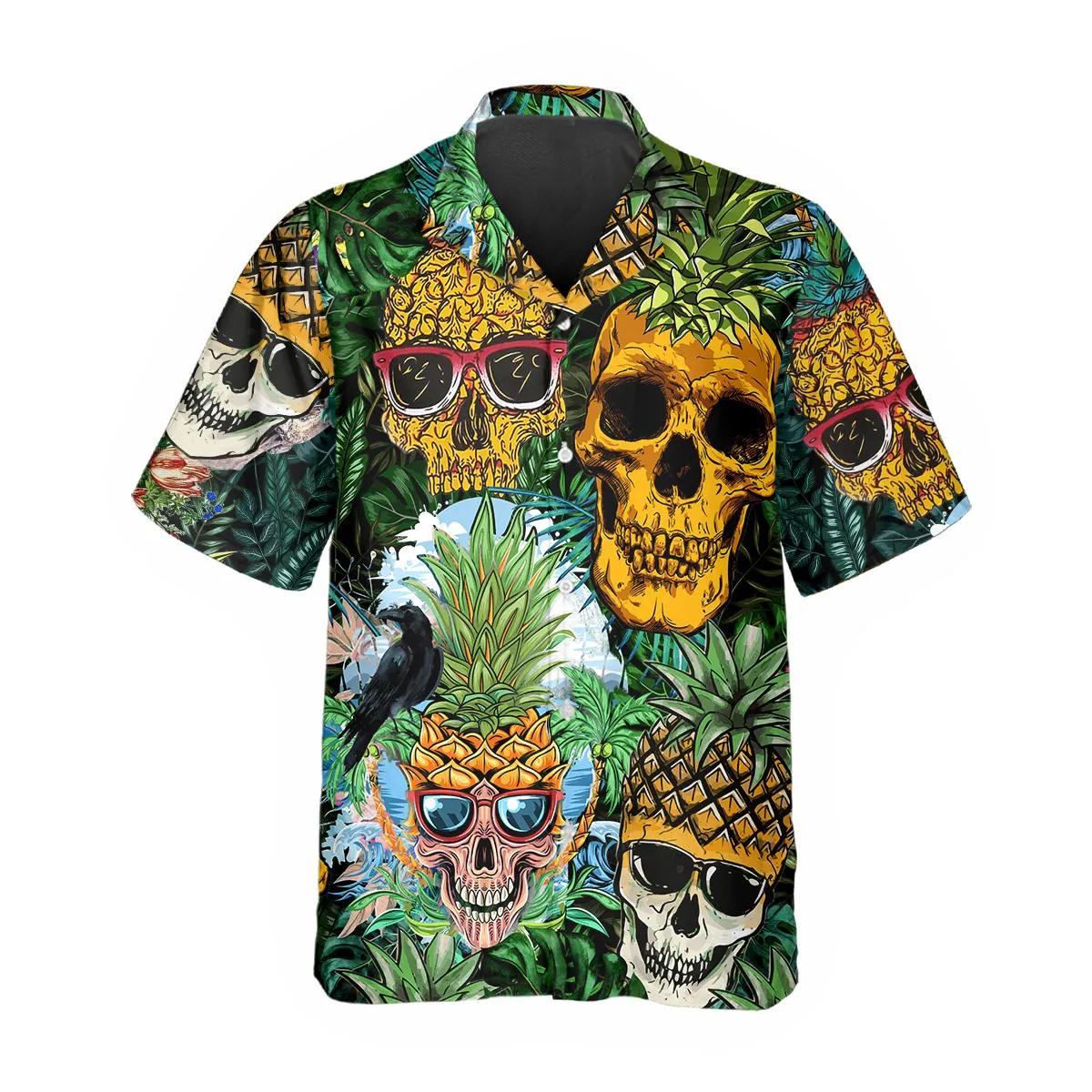 Pineapple Skull Hawaiian Shirt – Best Clothing For You