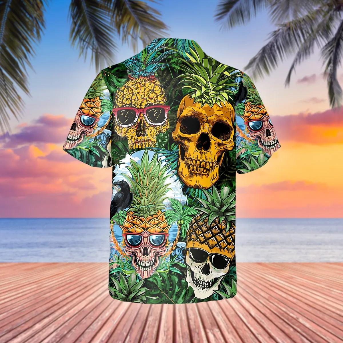 Pineapple Skull Hawaiian Shirt – Best Clothing For You