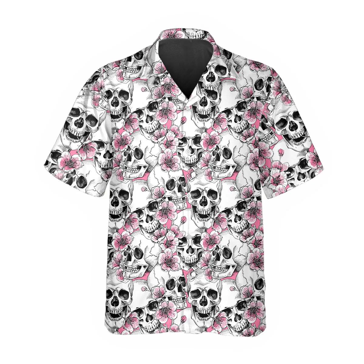 Pink Pattern Happy Summer Skull Hawaiian Shirt – Best Clothing For You