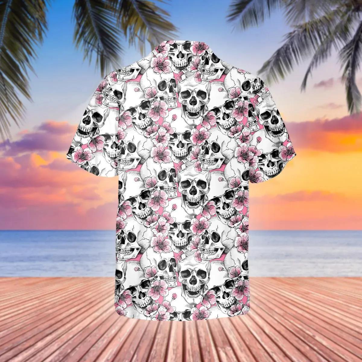 Pink Pattern Happy Summer Skull Hawaiian Shirt – Best Clothing For You