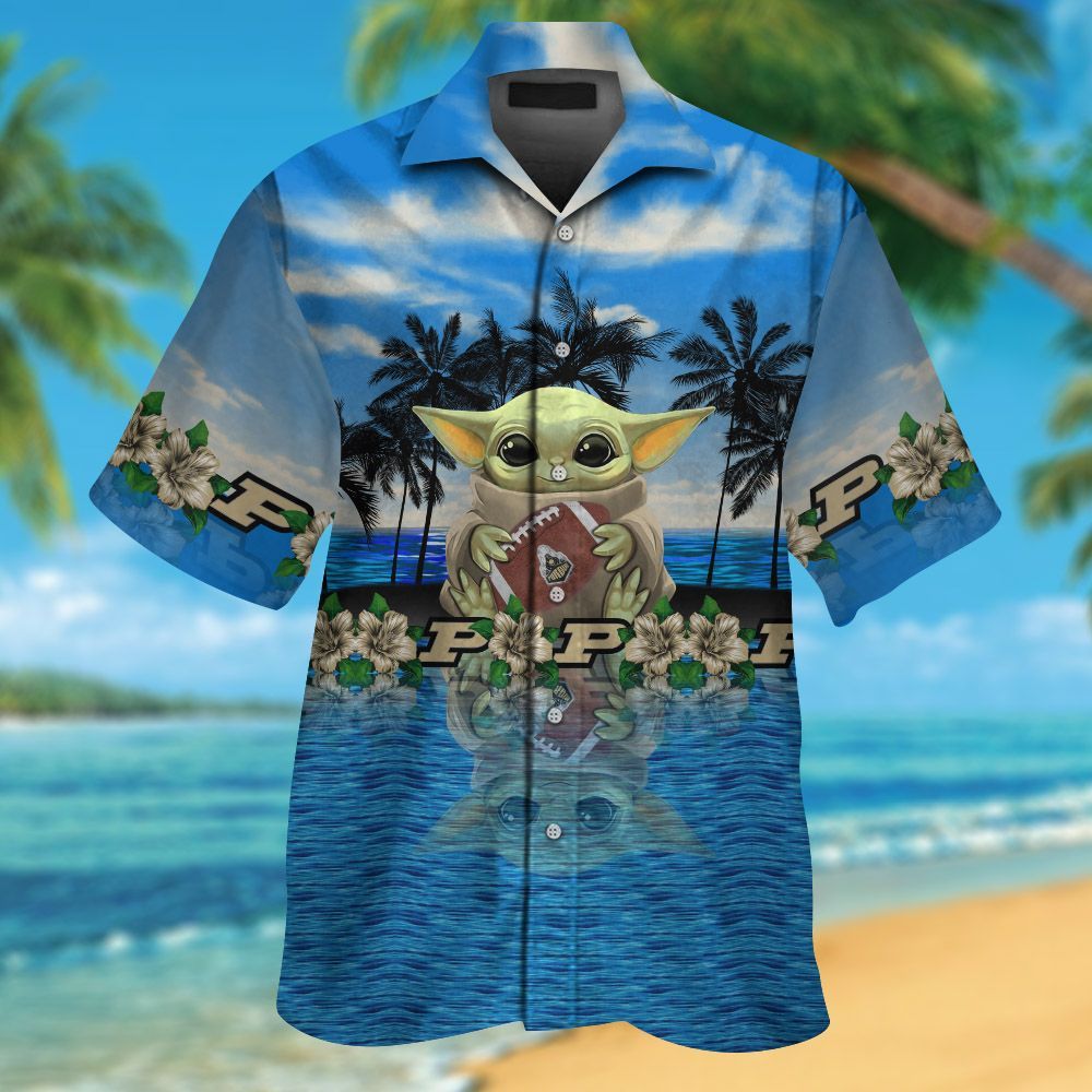 Purdue Boilermakers & Baby Yoda Hawaiian Shirt Hot Trendy Summer 2024