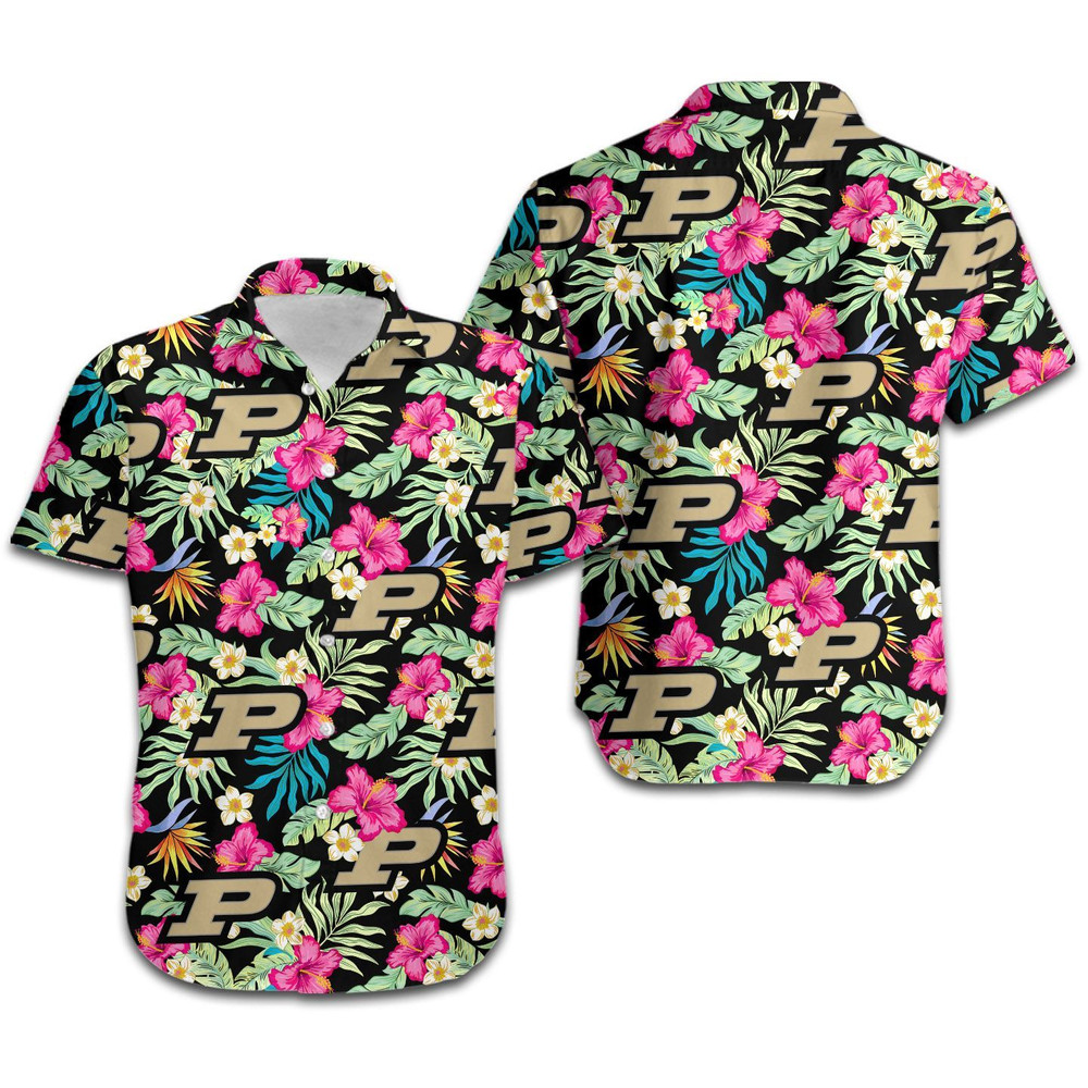 Purdue Boilermakers Hibiscus Hawaiian Shirt Hot Trendy Summer 2024