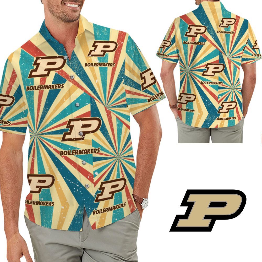 Purdue Boilermakers Retro Hawaiian Shirt Hot Trendy Summer 2024