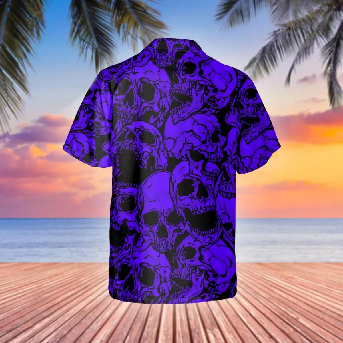 Purple Head Skull Hawaiian Shirt – Best Clothing For You