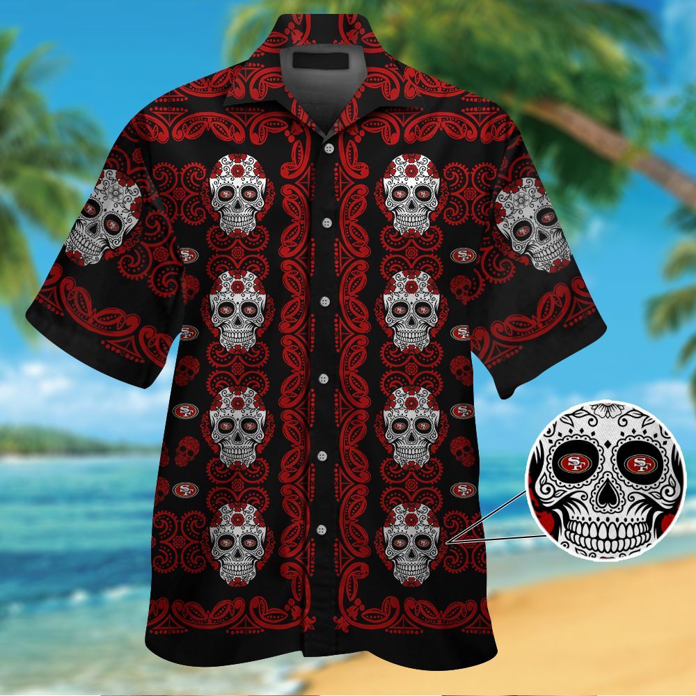 San Francisco 49ers Skull Hawaiian Shirt Hot Trendy Summer 2024