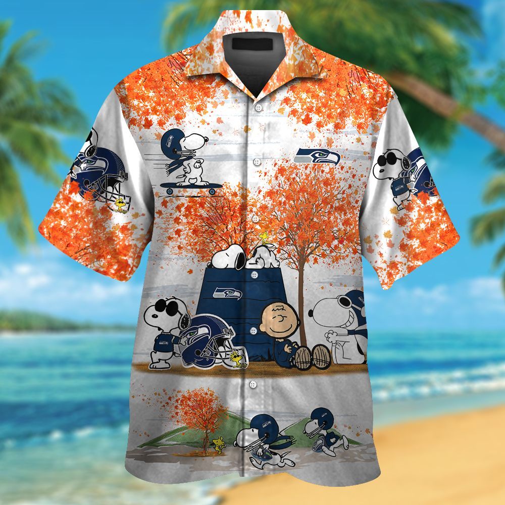 Seattle Seahawks & Snoopy Hawaiian Shirt Hot Trendy Summer 2024