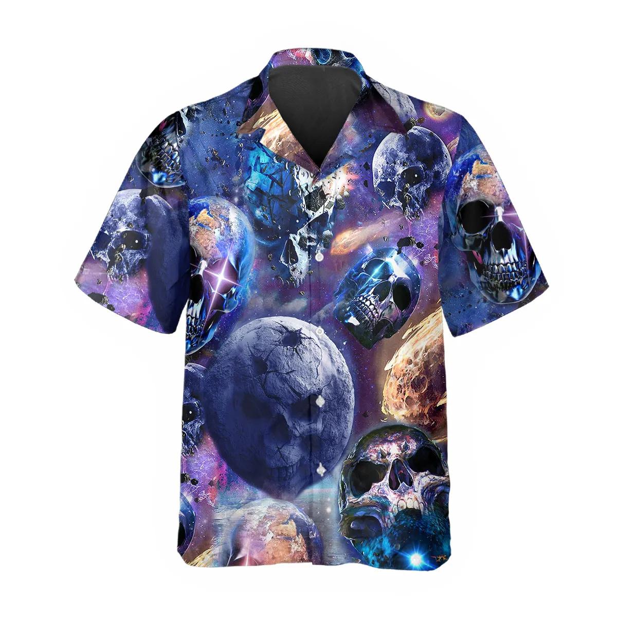 Skull Planet Galaxy Hawaiian Shirt – Best Clothing For You