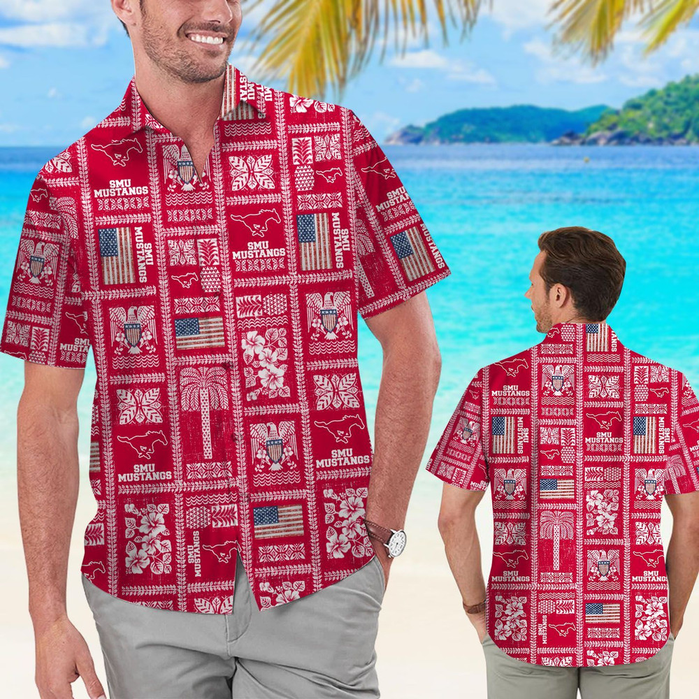 SMU Mustangs Hawaiian Shirt Hot Trendy Summer 2024