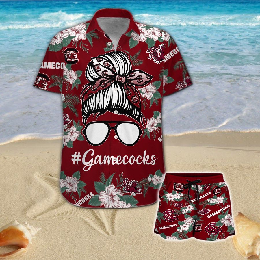 South Carolina Gamecocks Girl Messy Bun Hawaiian Shirt Hot Trendy Summer 2024