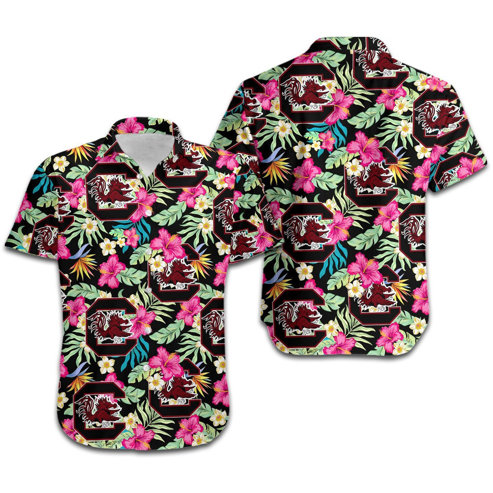 South Carolina Gamecocks Hibiscus Hawaiian Shirt Hot Trendy Summer 2024