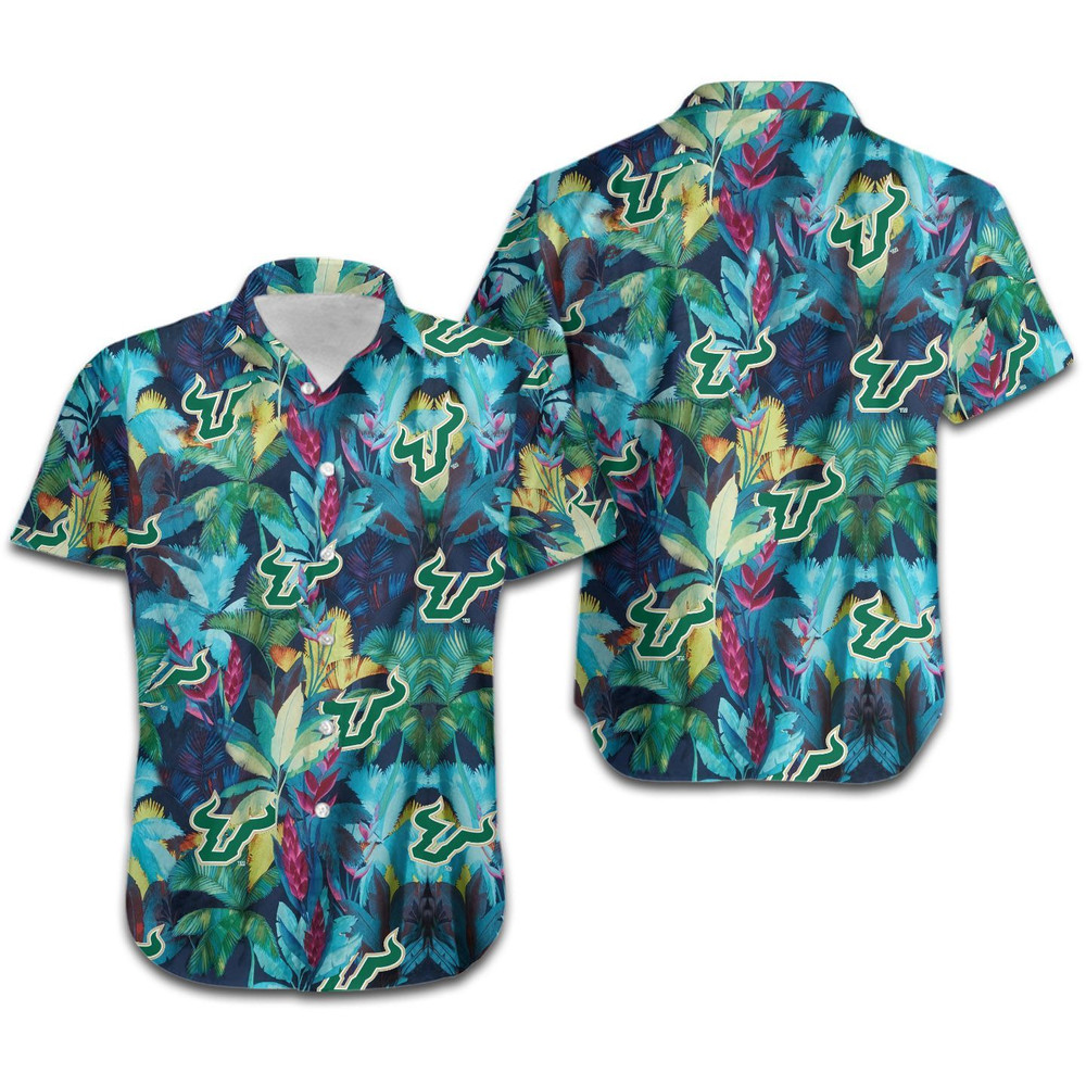 South Florida Bulls Floral Tropical Hawaiian Shirt Hot Trendy Summer 2024