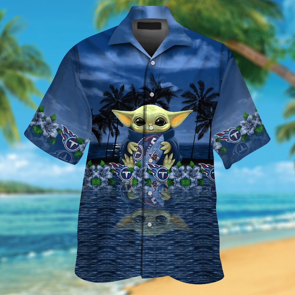 Tennessee Titans & Baby Yoda Hawaiian Shirt Hot Trendy Summer 2024