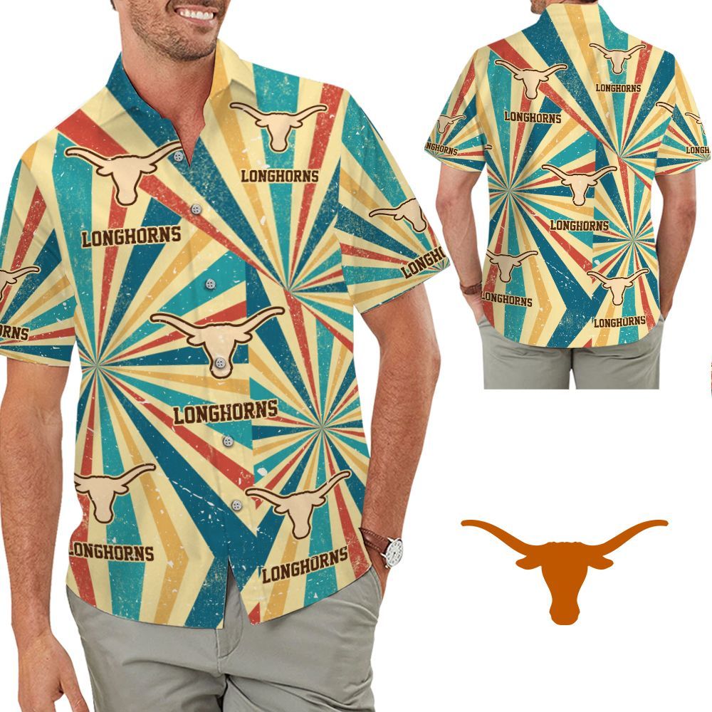 Texas Longhorns Retro Hawaiian Shirt Hot Trendy Summer 2024