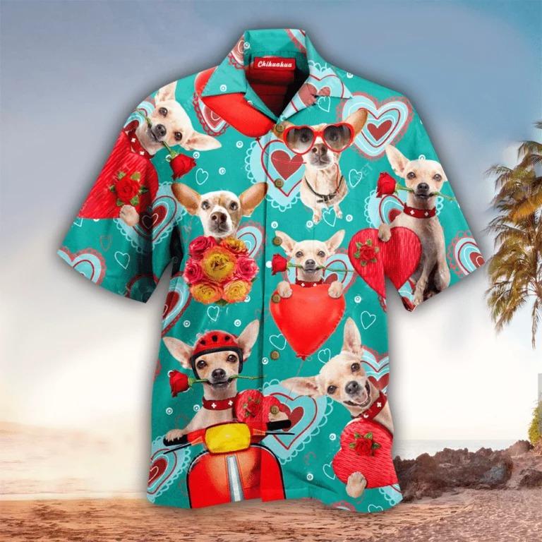 Valentine Shirt, Valentine Hawaiian Shirt For Valentine Lovers Dogs – Best Clothing For You