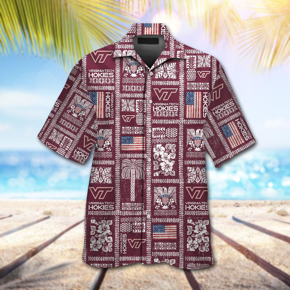 Virginia Tech Hokies Hawaiian Shirt Hot Trendy Summer 2024