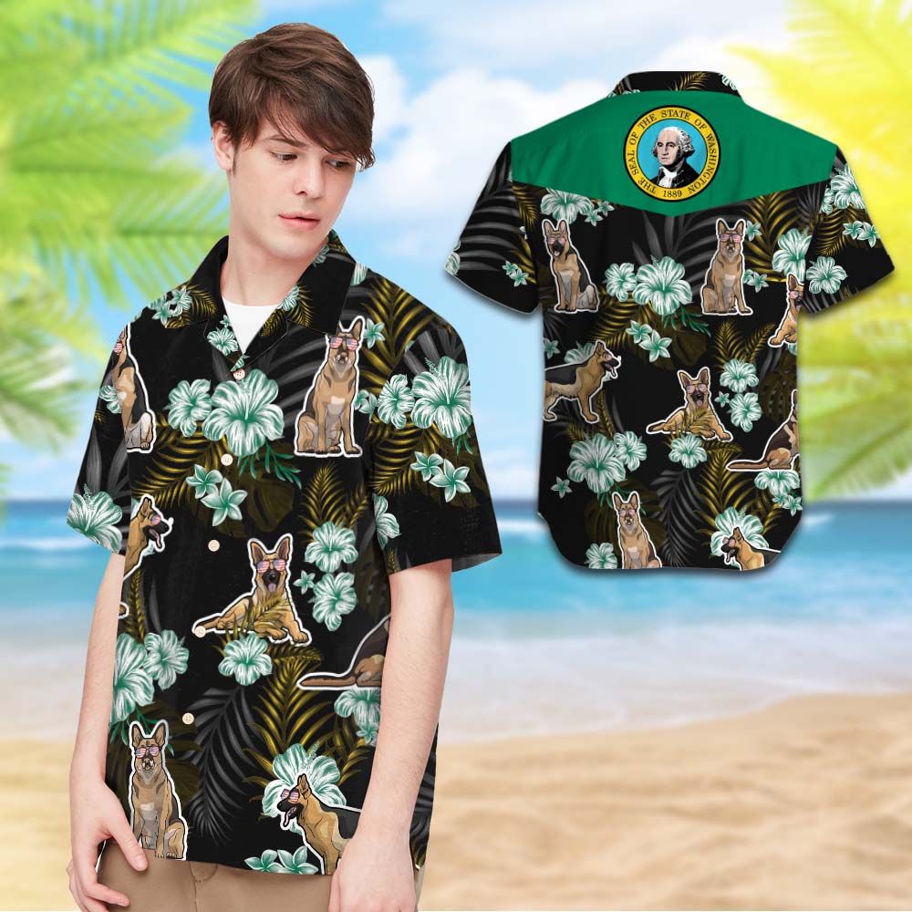 Washington German Shepherd Hawaiian Shirt Hot Trendy Summer 2024