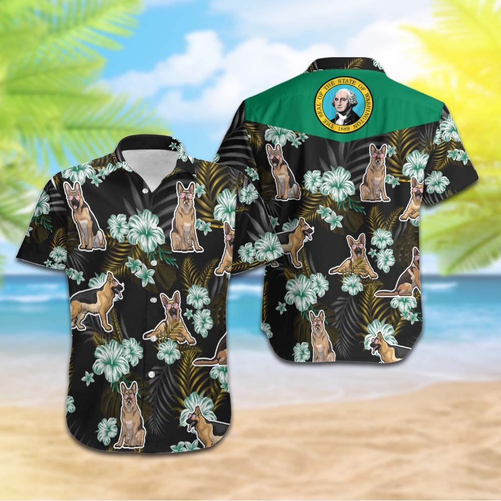 Washington German Shepherd Hawaiian Shirt Hot Trendy Summer 2024